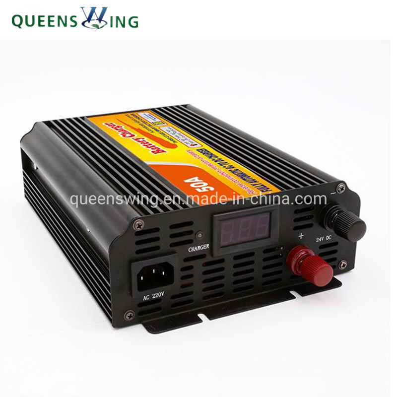 50A 12V Intelligent Power Battery Charger with Three-Phase Charging Mode (QW-50A)